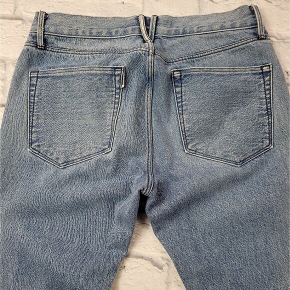 3x1 NYC Boho Fringed Straight Crop Ankle Jeans Stella Wash size 25 - Picture 10 of 13